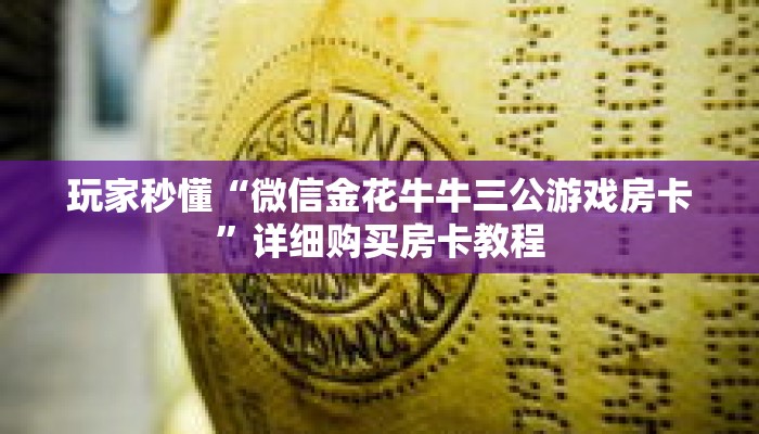 玩家秒懂“微信金花牛牛三公游戏房卡”详细购买房卡教程
