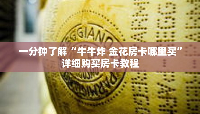 一分钟了解“牛牛炸 金花房卡哪里买”详细购买房卡教程