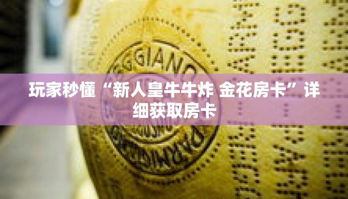 玩家秒懂“新人皇牛牛炸 金花房卡”详细获取房卡 玩家秒懂“新人皇牛牛炸 金花房卡”详细获取房卡
