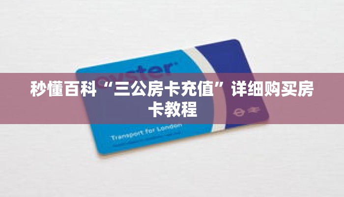 秒懂百科“三公房卡充值”详细购买房卡教程