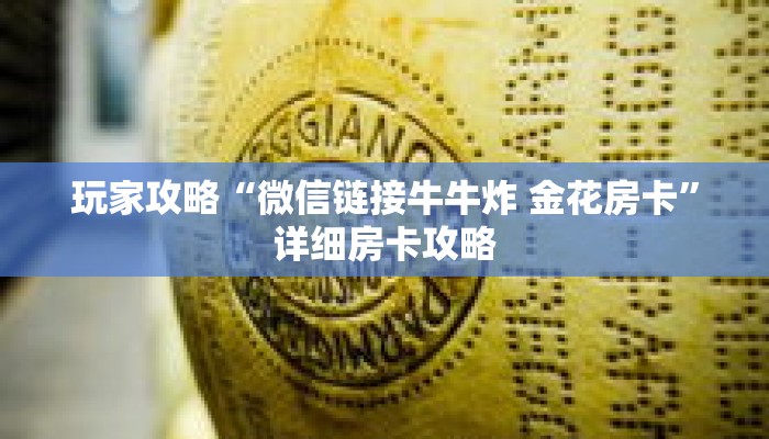 玩家攻略“微信链接牛牛炸 金花房卡”详细房卡攻略